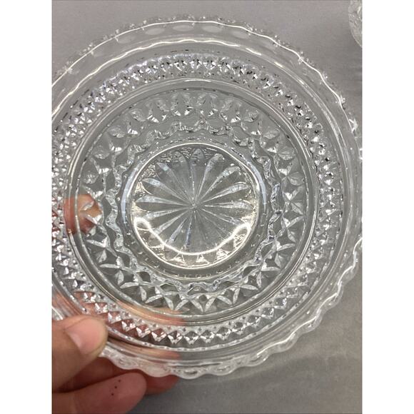 Set Of 2 Anchor Hocking Wexford Small Bowl & Indiana Glass Divided Serving Tray - Picture 5 of 16